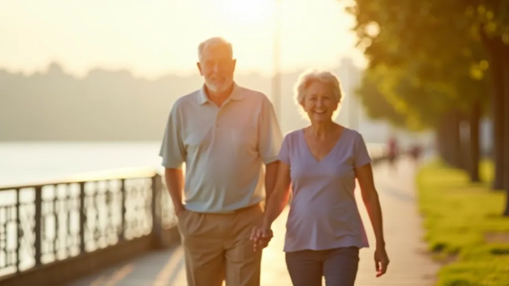 Seniori kopā staigā Rīgas ūdens malā, mierīgā atmosfērā